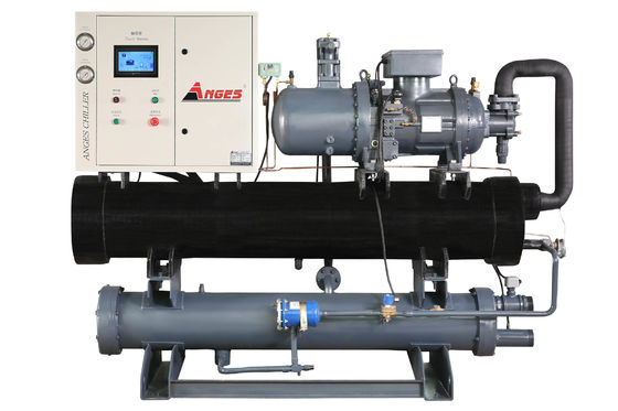 خرید 100hp آب خنک شده دمای پایین نوع پیچ در اتیلن گلیکول خروجی -30 °C استفاده برای کارخانه نوشیدنی online manufacture
