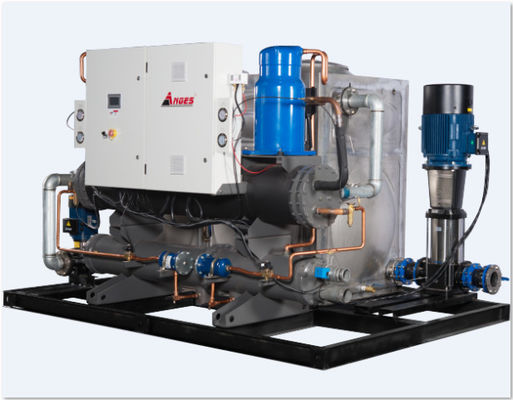 خرید پوسته و لوله چیلر نوع پیچ آب خنک 373.9kw صنعتی online manufacture